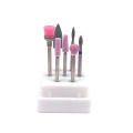 China factory 7pcs nail drill machine tool clean manicure cuticle diamond quartz ceramic nail drill bit set